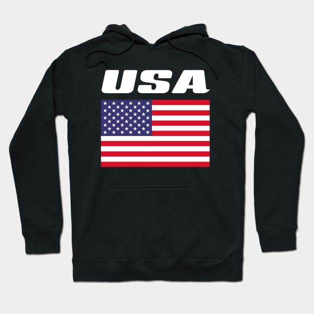 USA Flag United States of America 4th of July Hoodie by Super Fresh Art